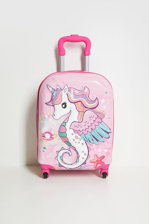 Travel trolley bag - pink / unicorn