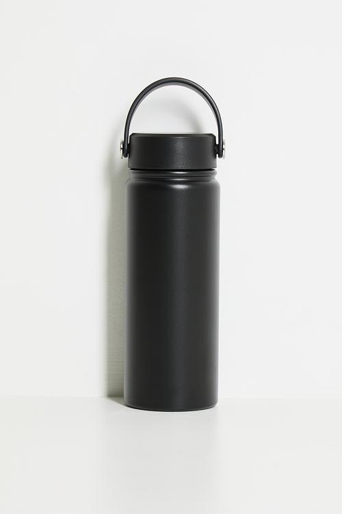 Water bottle with handle - black
