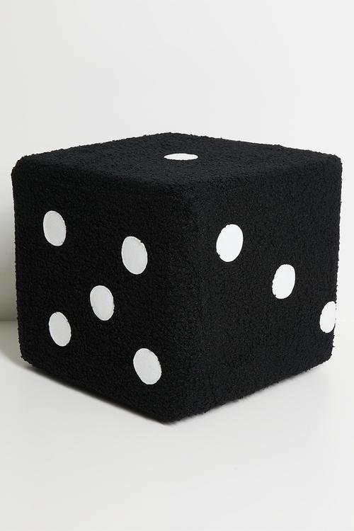 Dice shaped stool - black
