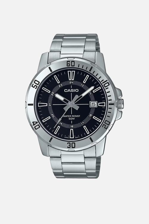 Analog Blk Dial Silver - Silver