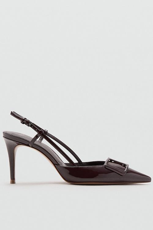Sonte closed toe slingback - dark brown
