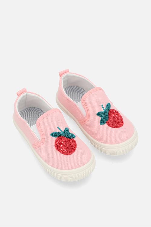 Denim slip-on sneakers - pink / strawberry