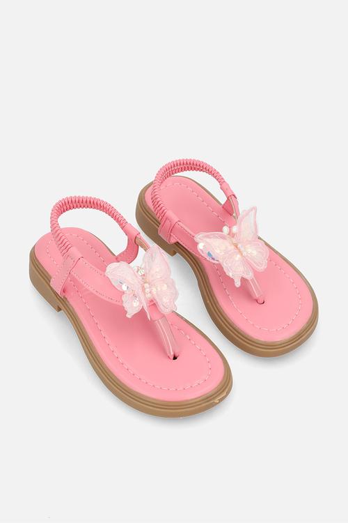 Butterlfy lace detail sandal - pink