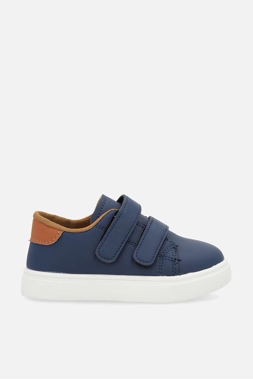 Double strap sneakers - light navy/tan