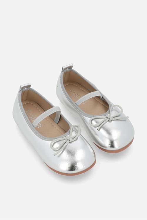 Metallic ballet flats - silver