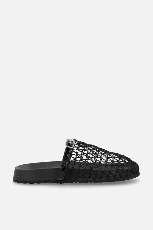 Mesh mules - black