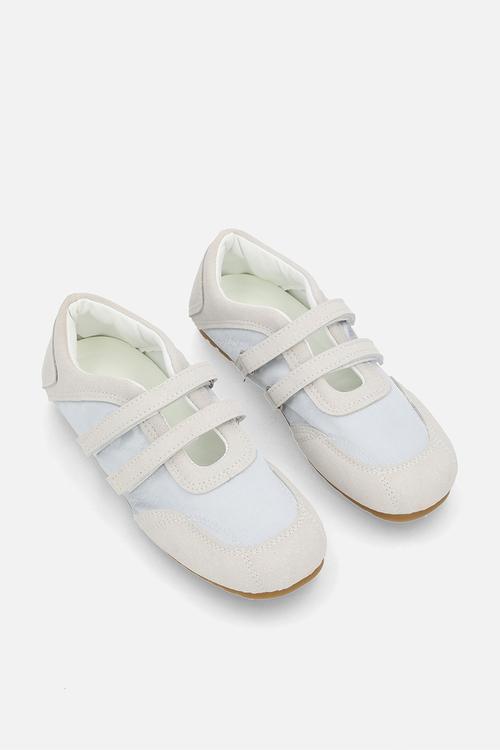 Sporty ballet shoes - ivory/duck egg blue