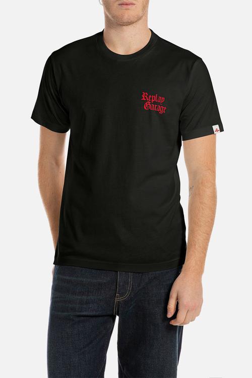 T-shirt with lettering - black