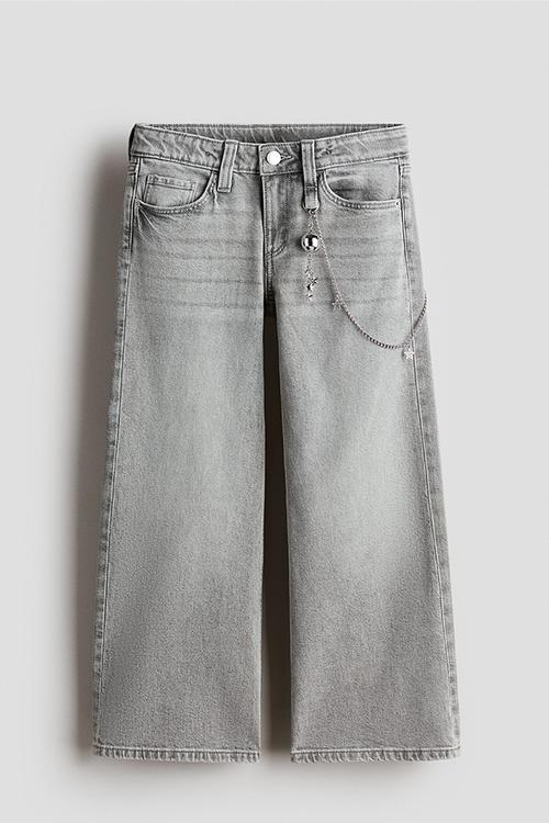 Baggy fit bootcut leg jeans - light grey