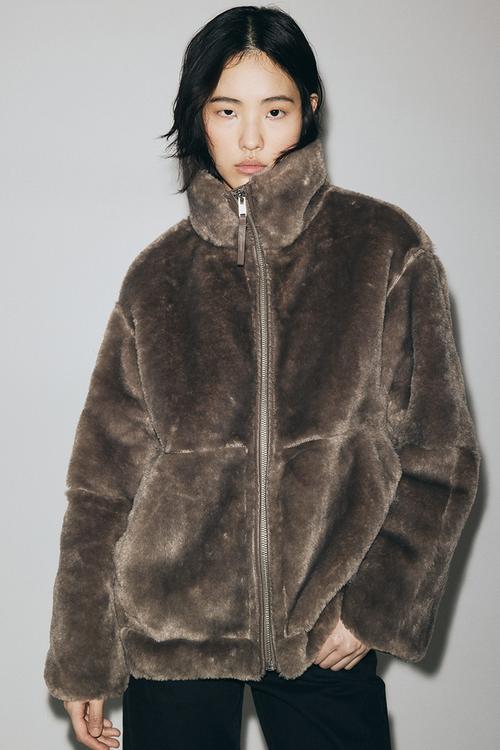 Oversized jacket - dark beige