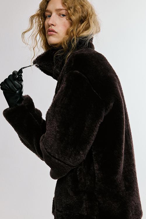 Oversized jacket - dark brown