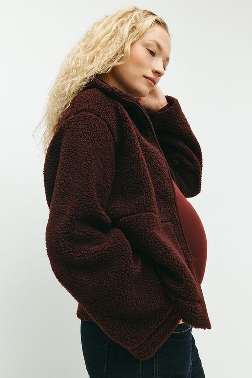 Teddy jacket - burgundy