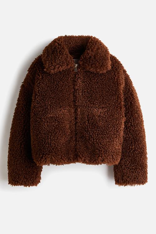Teddy jacket - dark brown