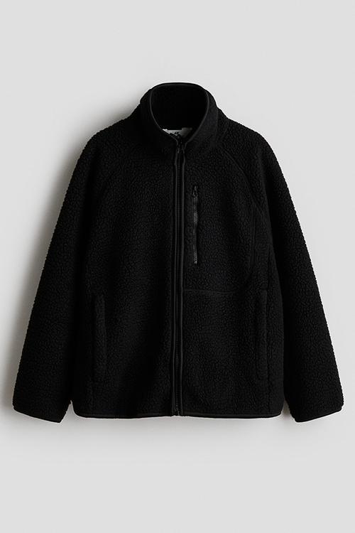 Teddy jacket - black