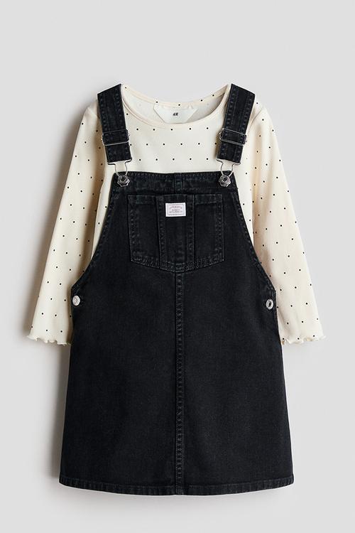 2-Piece dress and top set - light beige/denim black