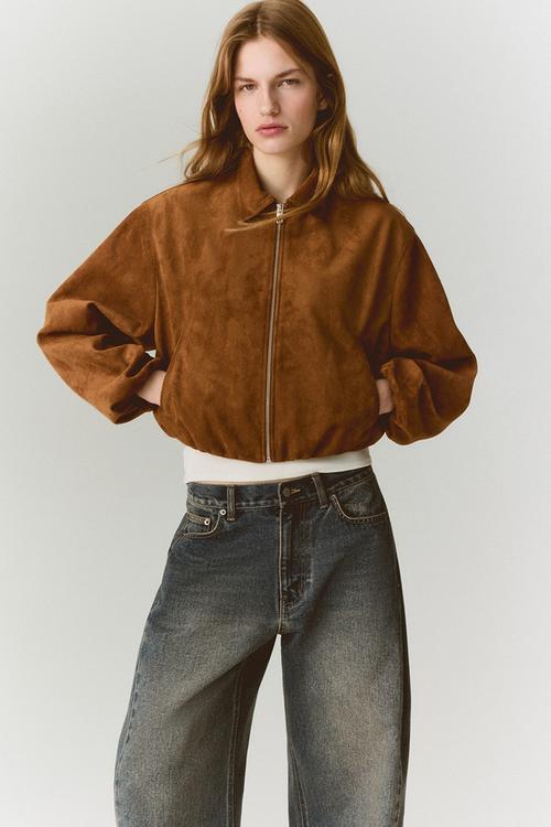 Collared jacket - dark beige
