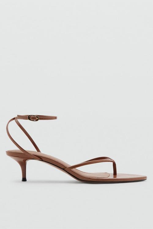Sori open toe ankle strap - medium brown