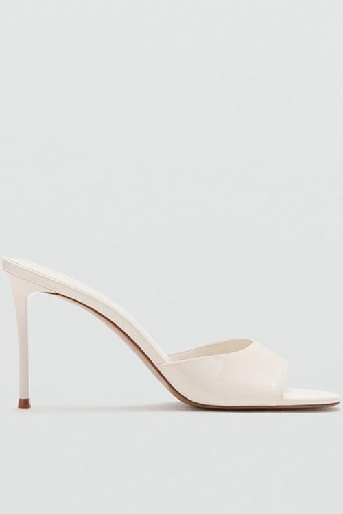 Clau open toe mule - white