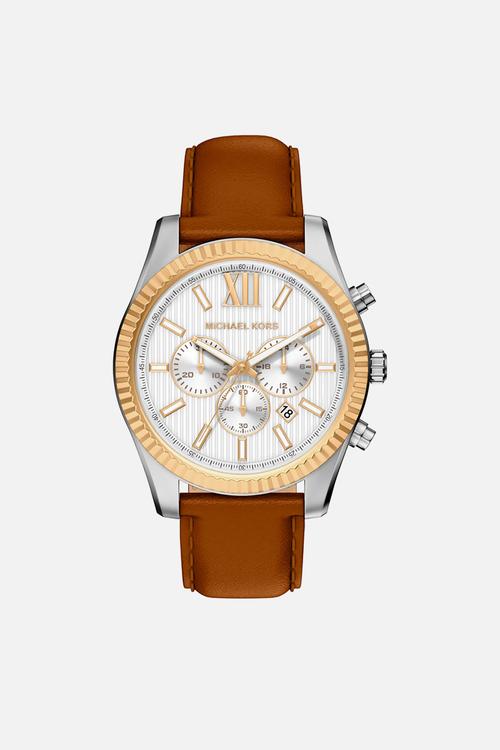 Lexington Leather Chronograph Watch MK9257 - Brown