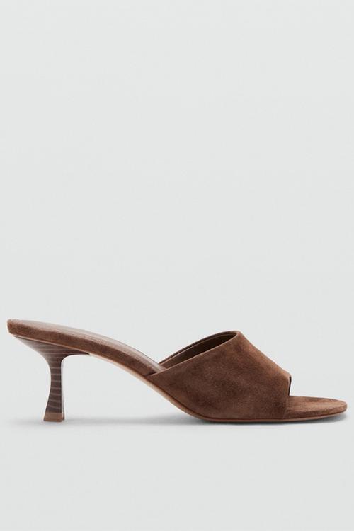 Lan open toe mule - dark brown