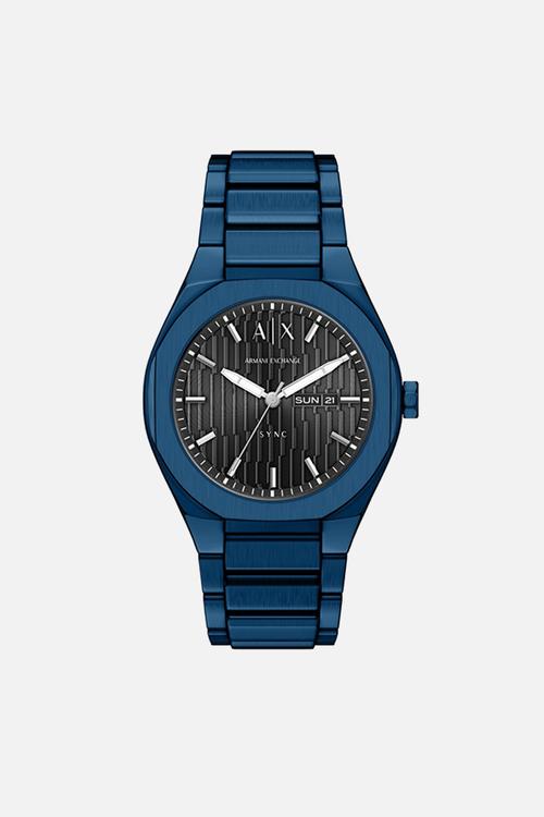 Armani Exchange AX4299 Sync Three-Hand Day-Date Watch - Blue