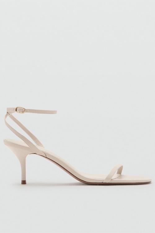 Pia open toe ankle strap - light beige