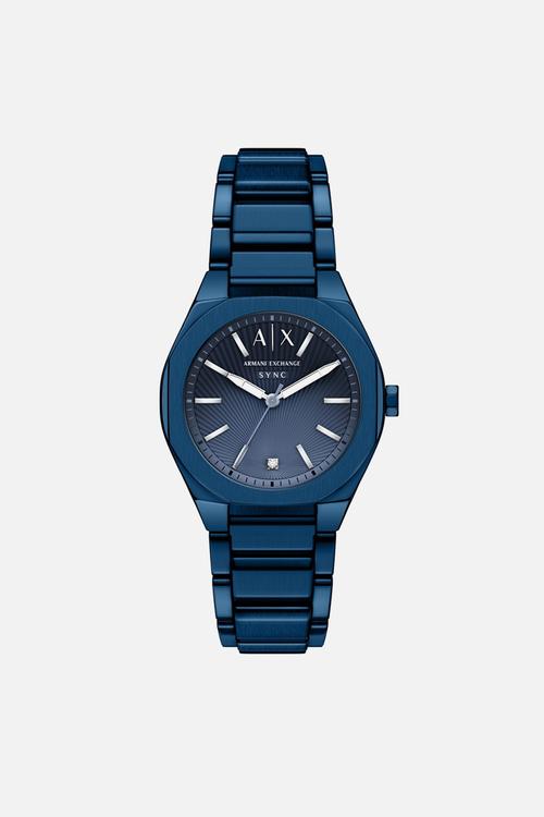 Armani Exchange AX6032 Sync Three-Hand Day-Date Watch - Blue