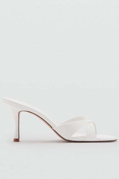 Angel1 open toe mule - white
