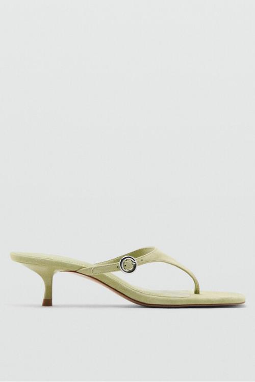 Denis open toe mule - light/pastel green