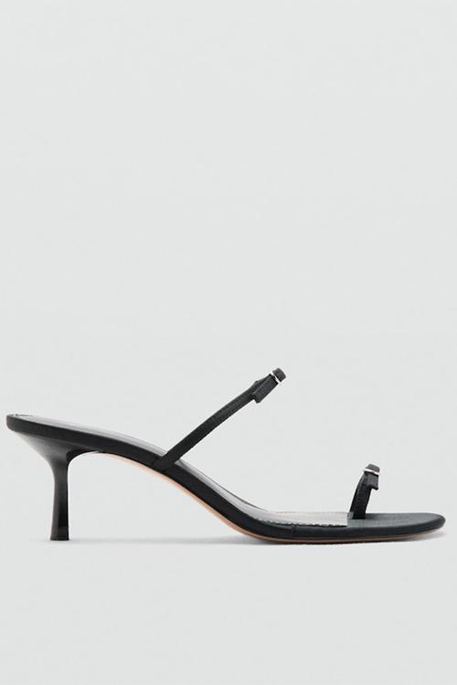 Gina open toe mule - black