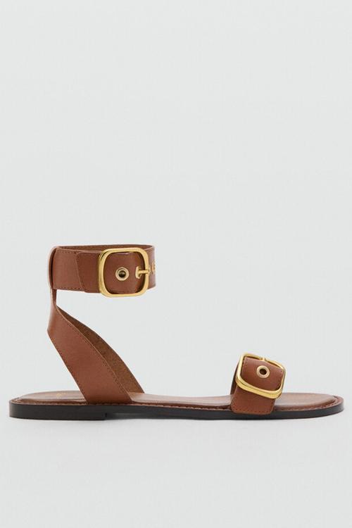 Agnes ankle strap - medium brown