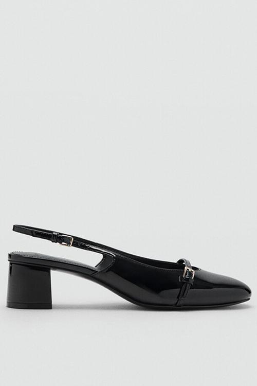 Janet closed toe slingback - black