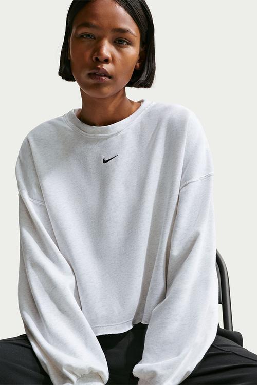 W Nsw Nk Chill Ft Crew - Birch Heather/Black