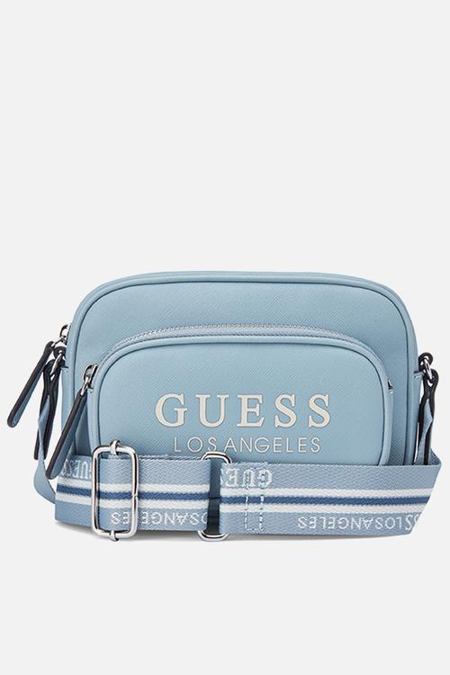 Joella Mini Dbl Zip Crossbody Bag- Blue Haze