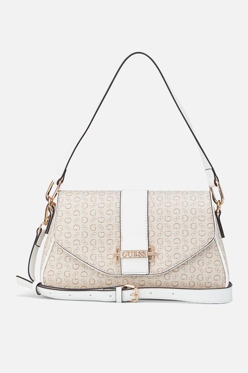 Erika Flap Crossbody Bag- White