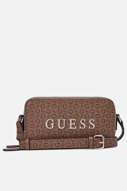 Sofia Mini Crossbody Top Zip Bag- Brown