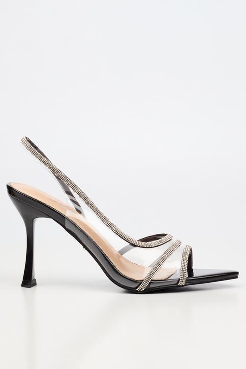 Jillaine 1 open toe slingback - black