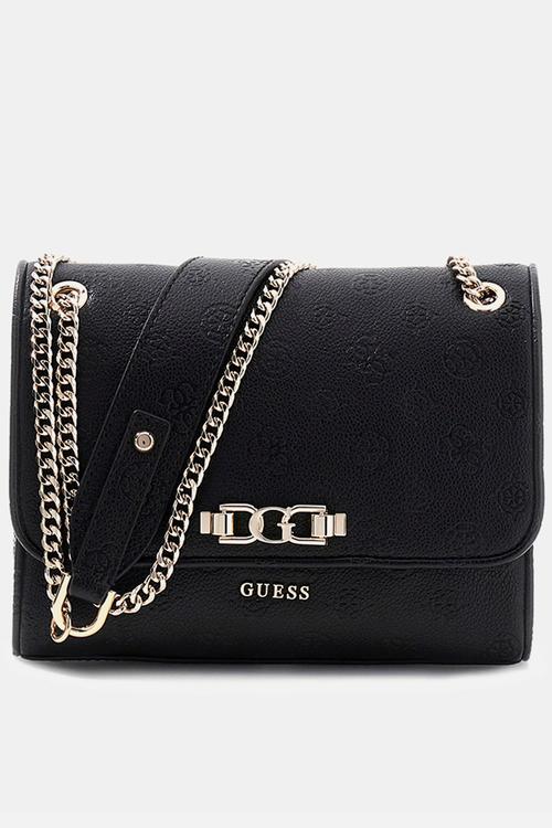 Anise Convertible Crossbody Bag Flap-Black Logo