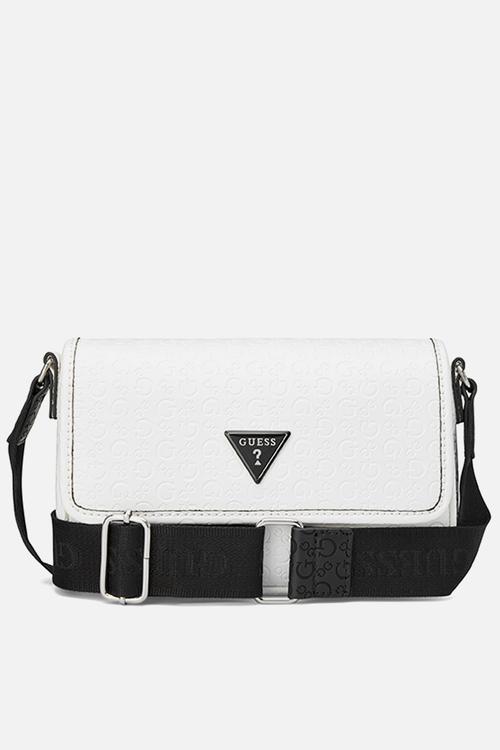 Viviette Mini Crossbody Flap Bag- White Multi
