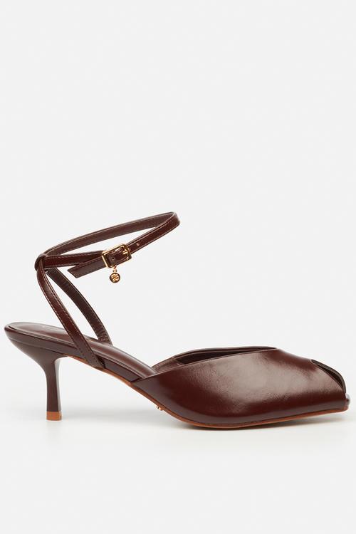 Nila 1 open toe ankle strap - chocolate