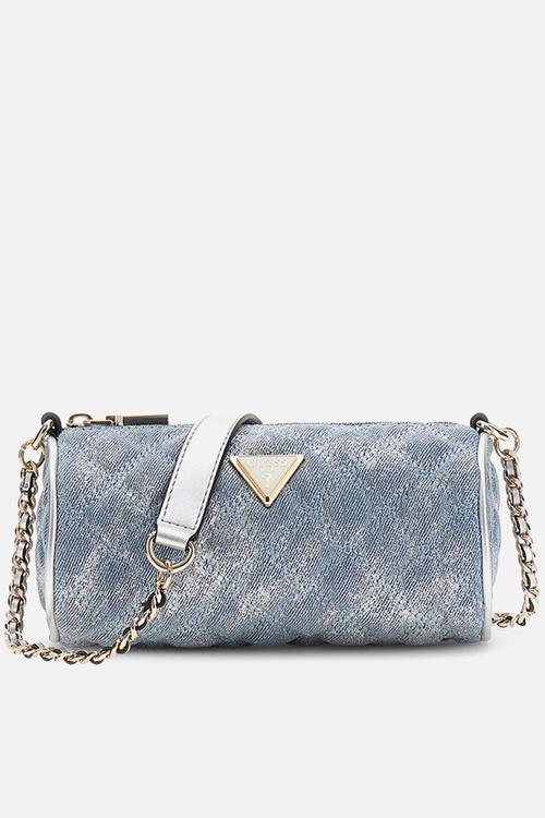 Giully Mini Barrel Bag - Metallic Denim