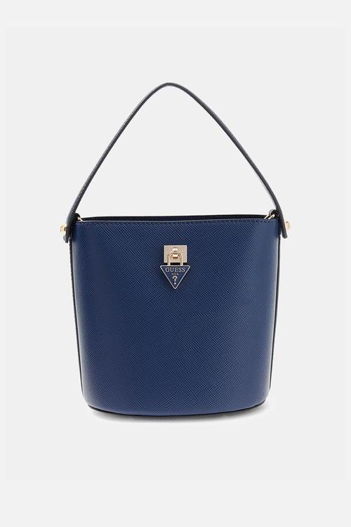 Patsie Top Handle Bucket Bag - Navy