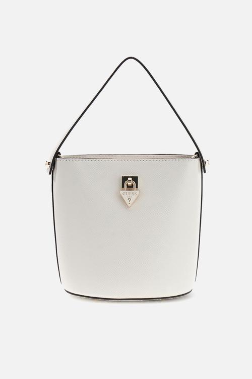 Patsie Top Handle Bucket Bag-Off White