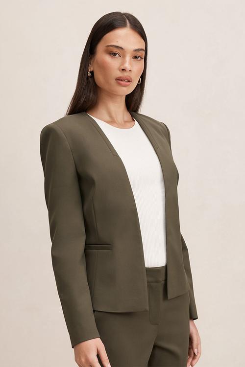 Farrah fitted blazer in deep olive