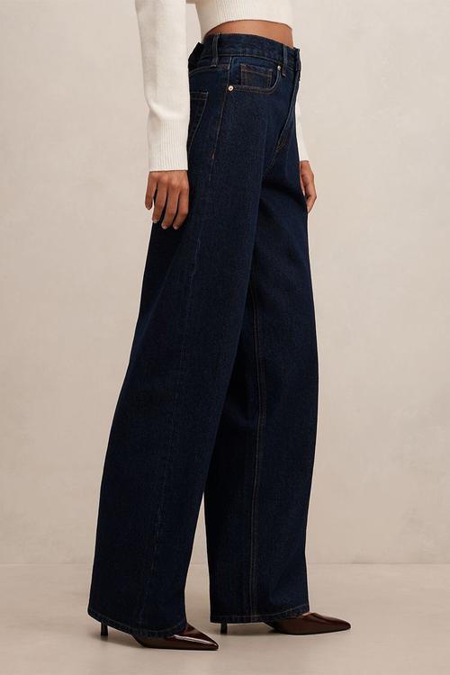 Gia High-Rise Wide Leg Jeans in Dark Wash