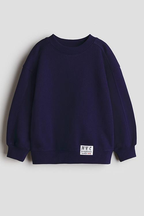 Motif-detail sweatshirt - dark blue