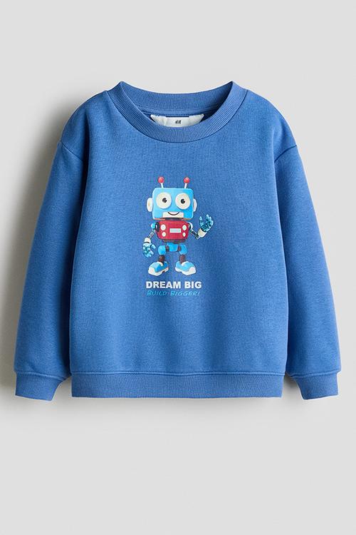 Printed sweatshirt - blue/robot