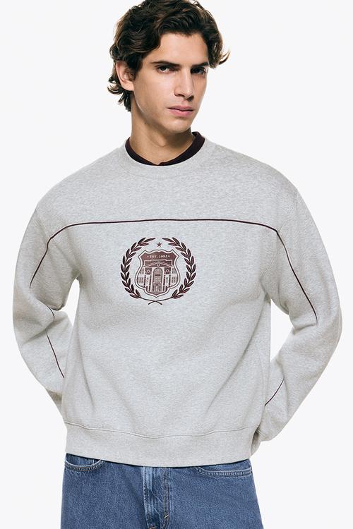 Loose fit sweatshirt - grey marl