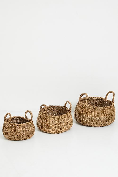 Calabash basket set of 3 - Natural
