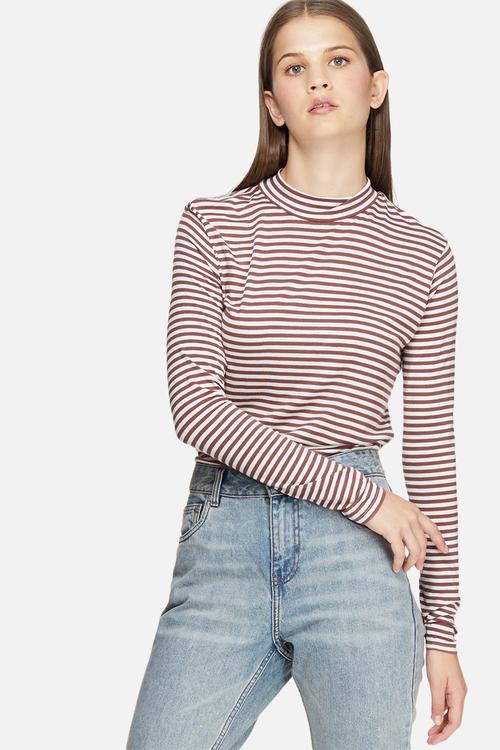 Spirit stripe roll neck